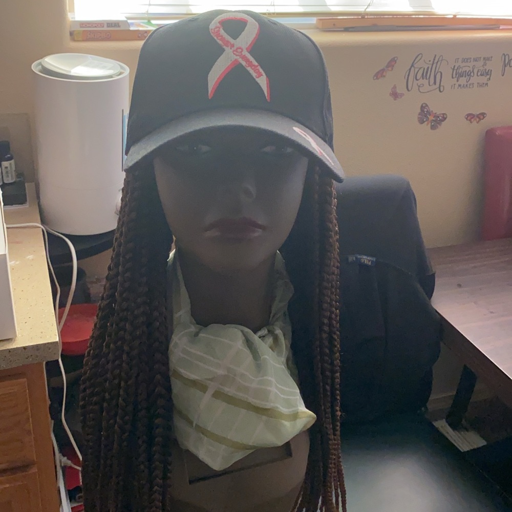New Breast cancer Custom hat wig